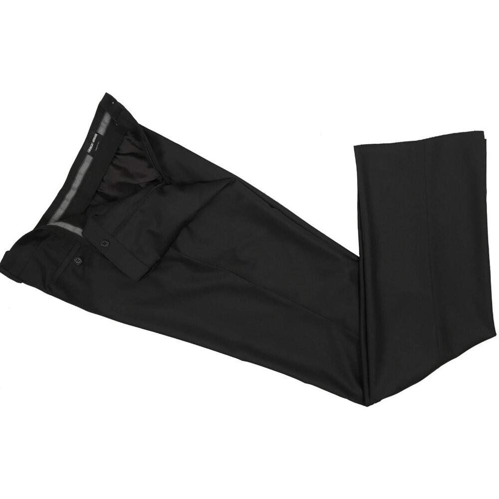 $695 Giorgio Armani Black Label Dress Pants! e 56  36 x 30  Black  Fine Wool